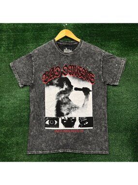 Bad Omens Live! Noah Sebastian Heavy Metal Band Acid Wash T-Shirt Size Medium